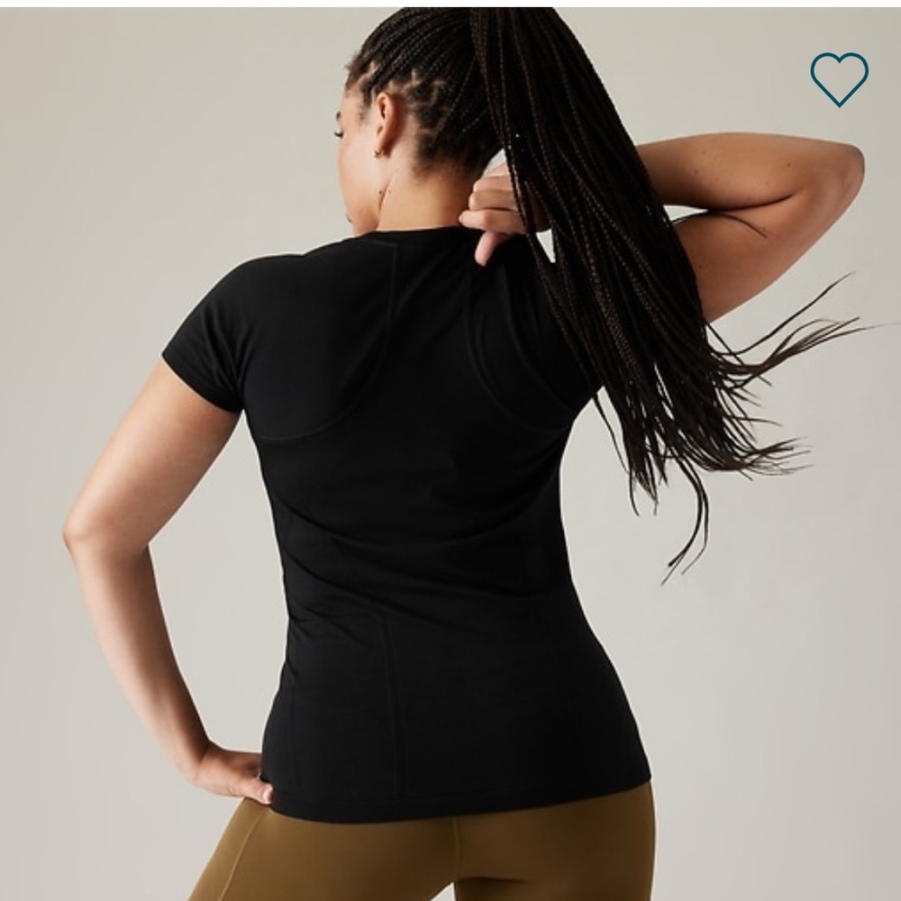 Athleta momentum seamless tee black size 1x